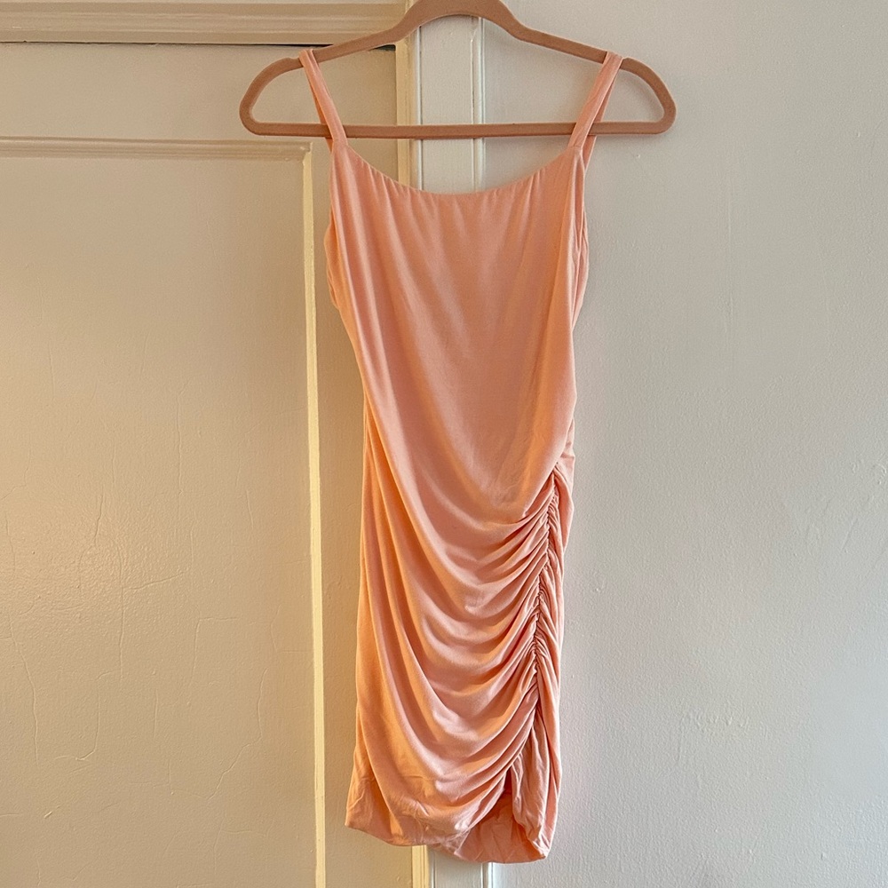 Lovers and Friends Pink Ruched Mini Dress